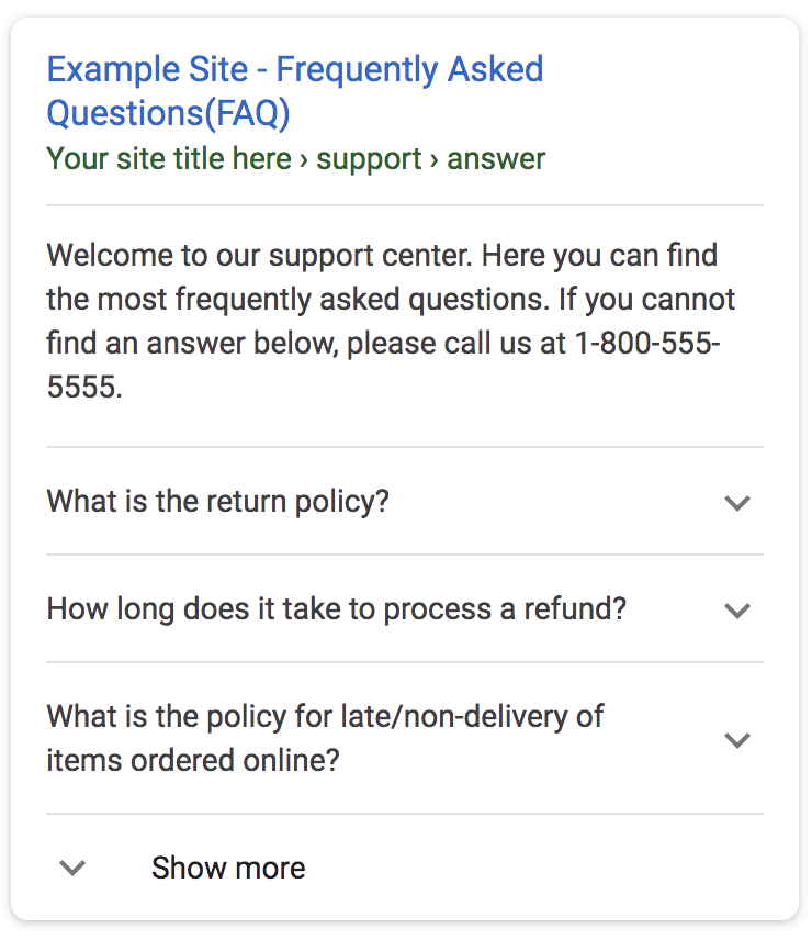 FAQ Search Result